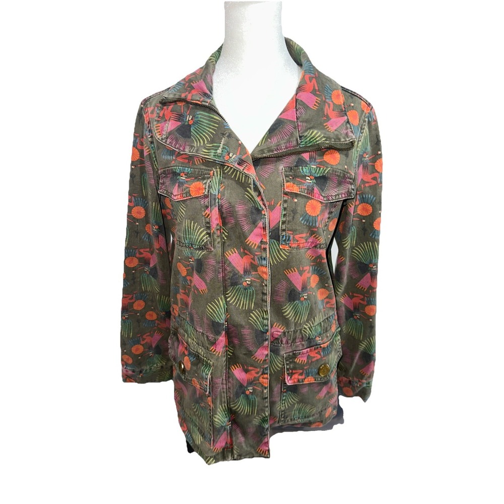 Jazmin Cheney Women's Full Zip Novelty Whimsical Jacket Size Small